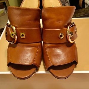 MK leather sandals